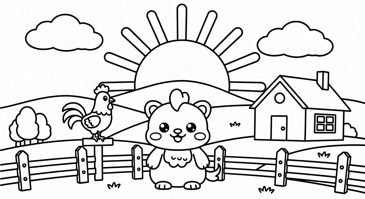 Dawn Coloring Page