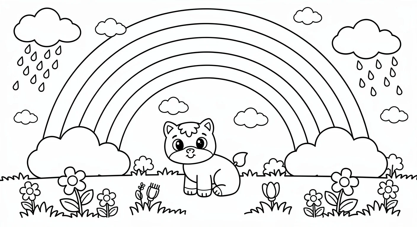 Rainbow Coloring Page