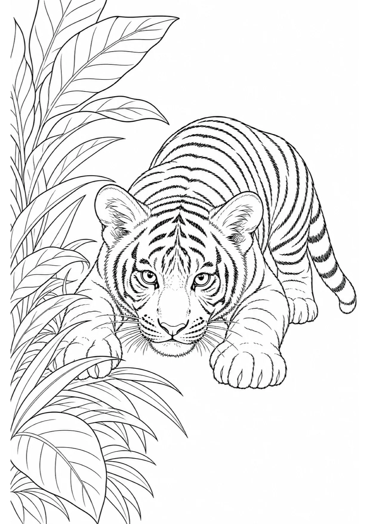 Tiger Cub Coloring Page to Print Free