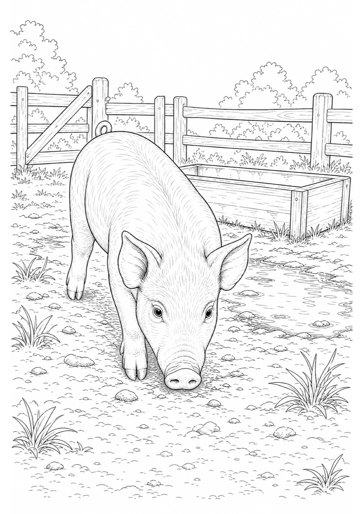 Piglet Coloring Page to Print Free