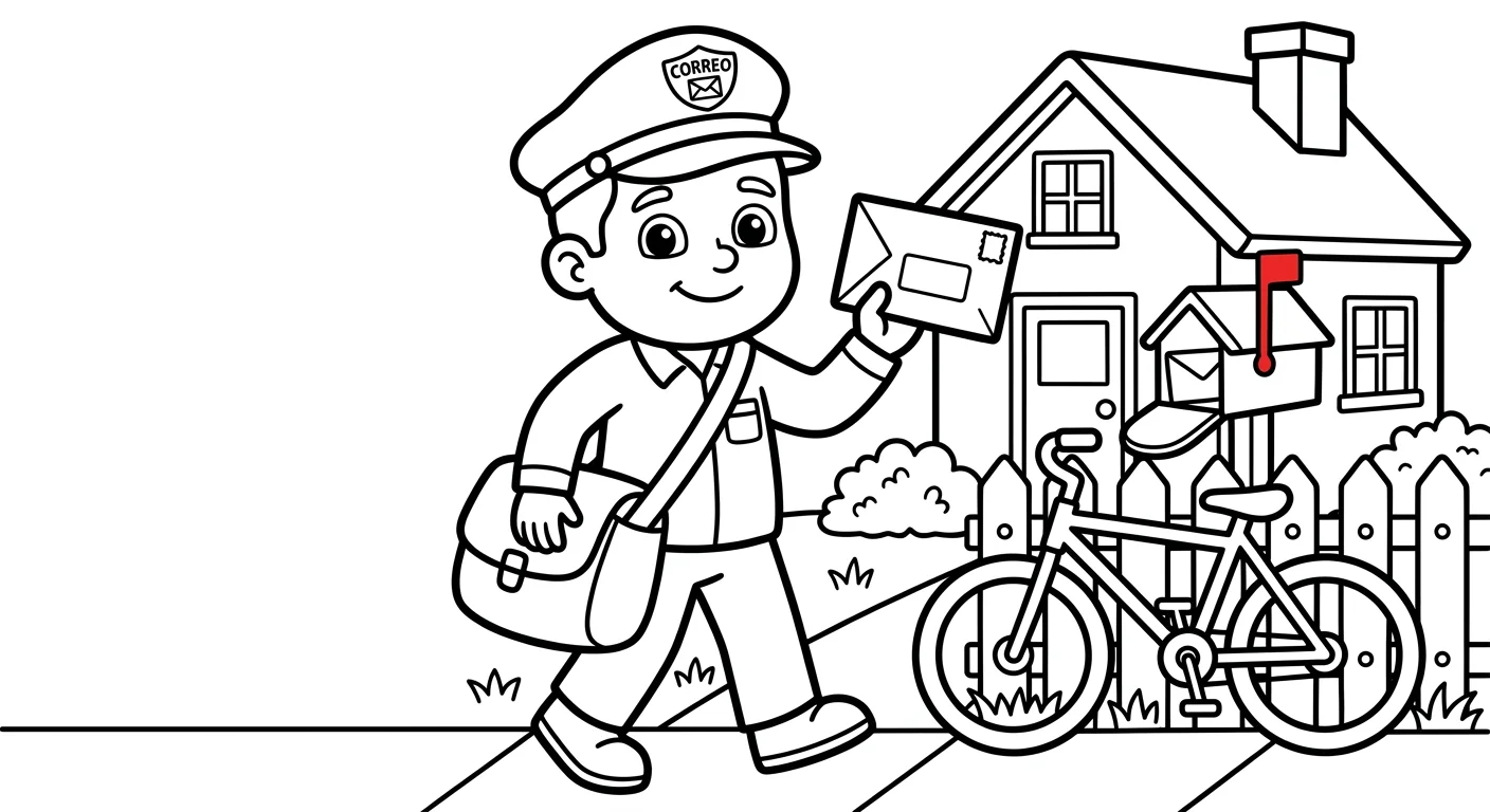 Mailman Coloring Page