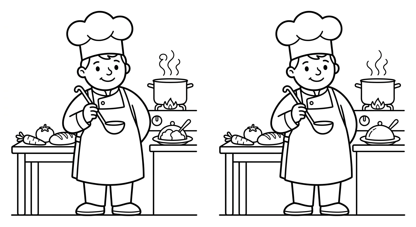 Chef cook Coloring Page