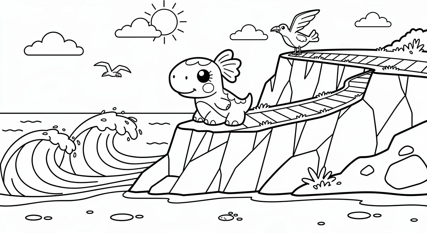 Coast Coloring Page