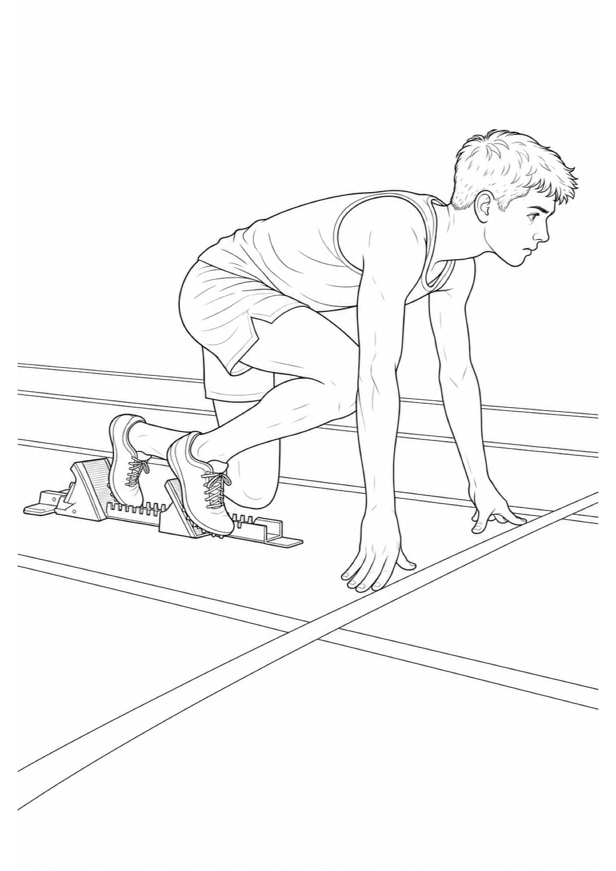 Running Coloring Page to Print Free