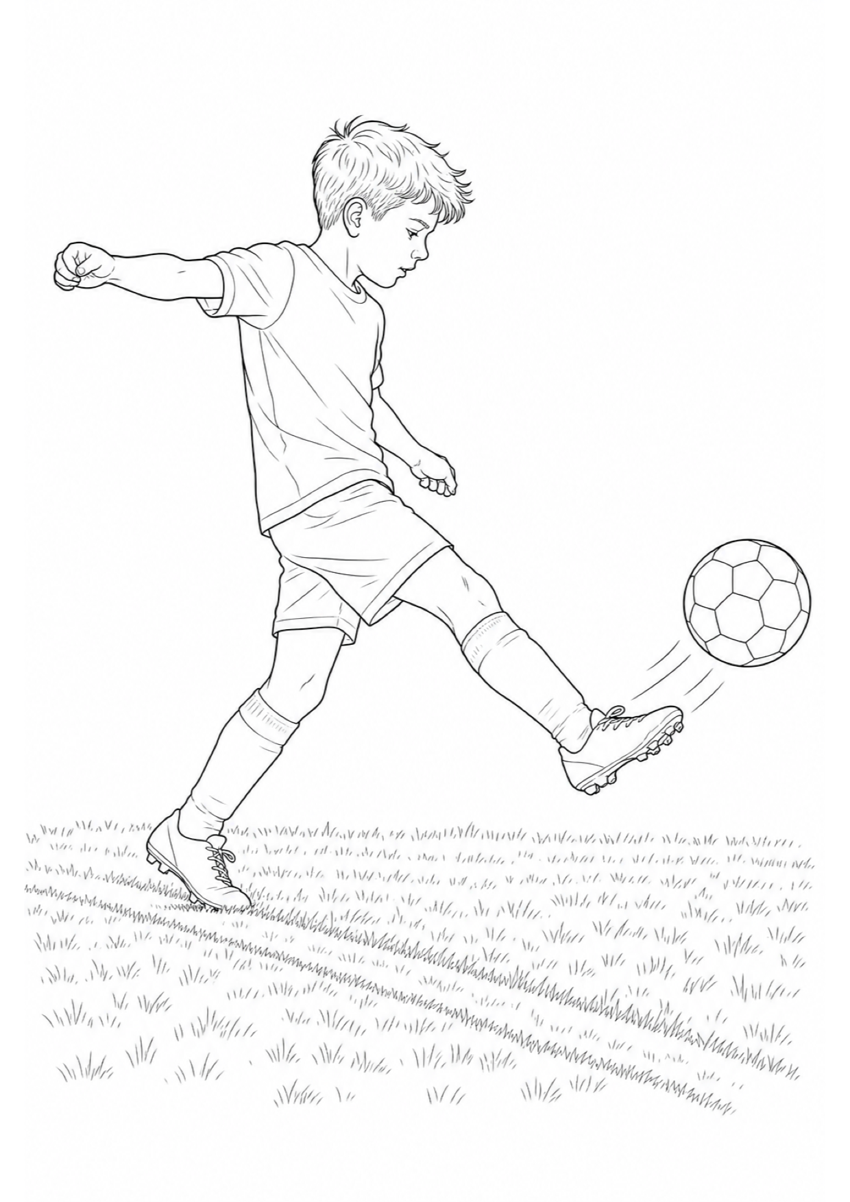 Soccer Player Coloring Page to Print Free