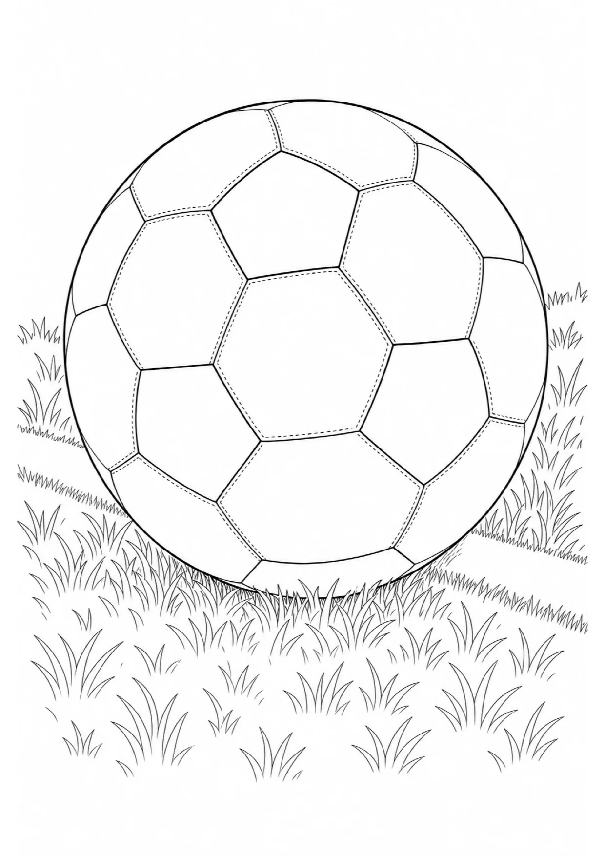 Soccer Ball Coloring Page to Print Free