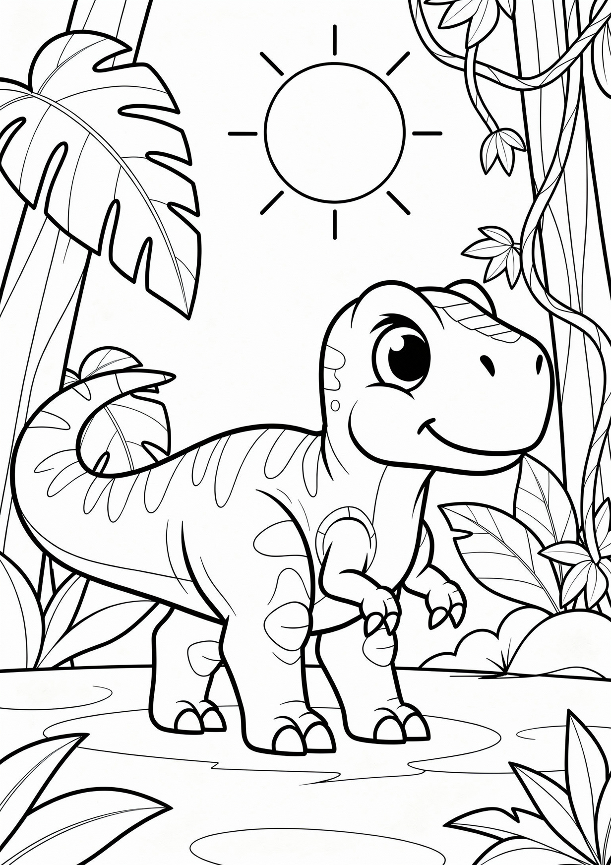 dino kawaii con carita