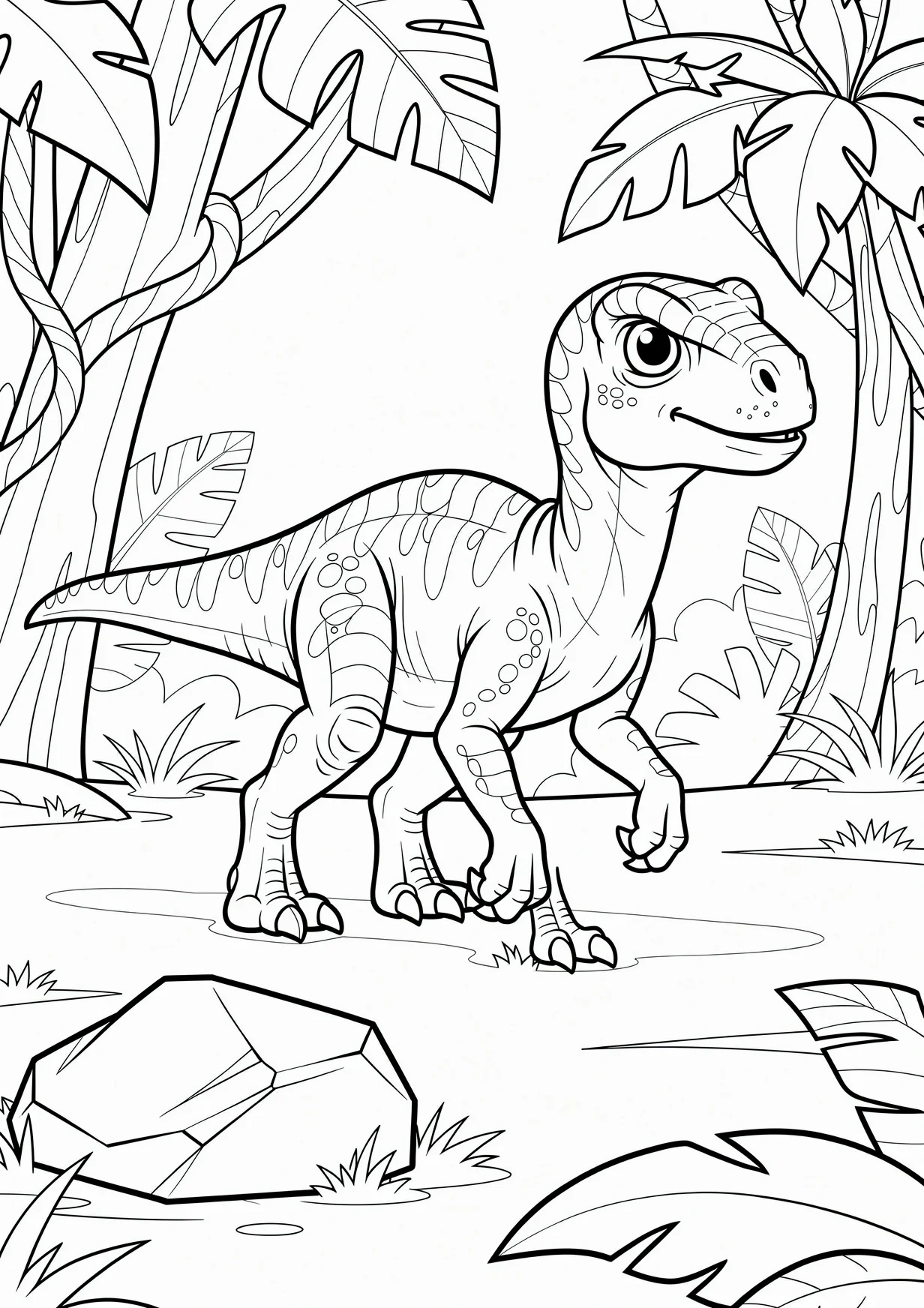 Dibujo de Dinosaurio bebe para Colorear para Mayores de 6 Años