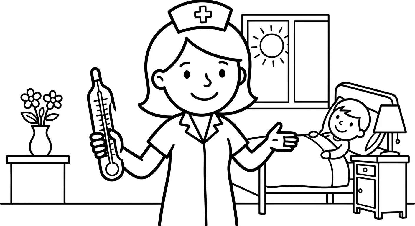 Nurse Coloring Page