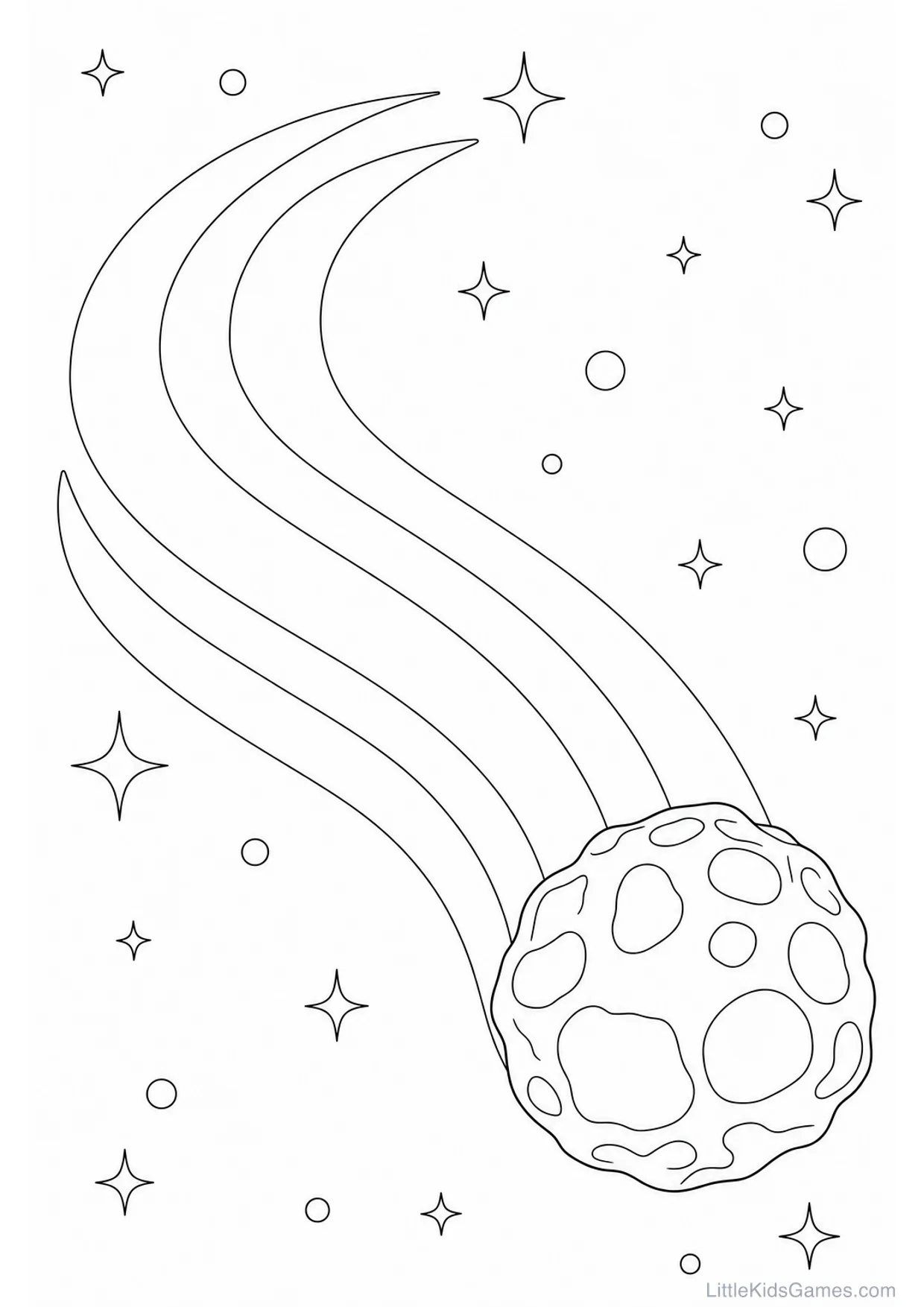Dessin de Comète à Colorier et Imprimer