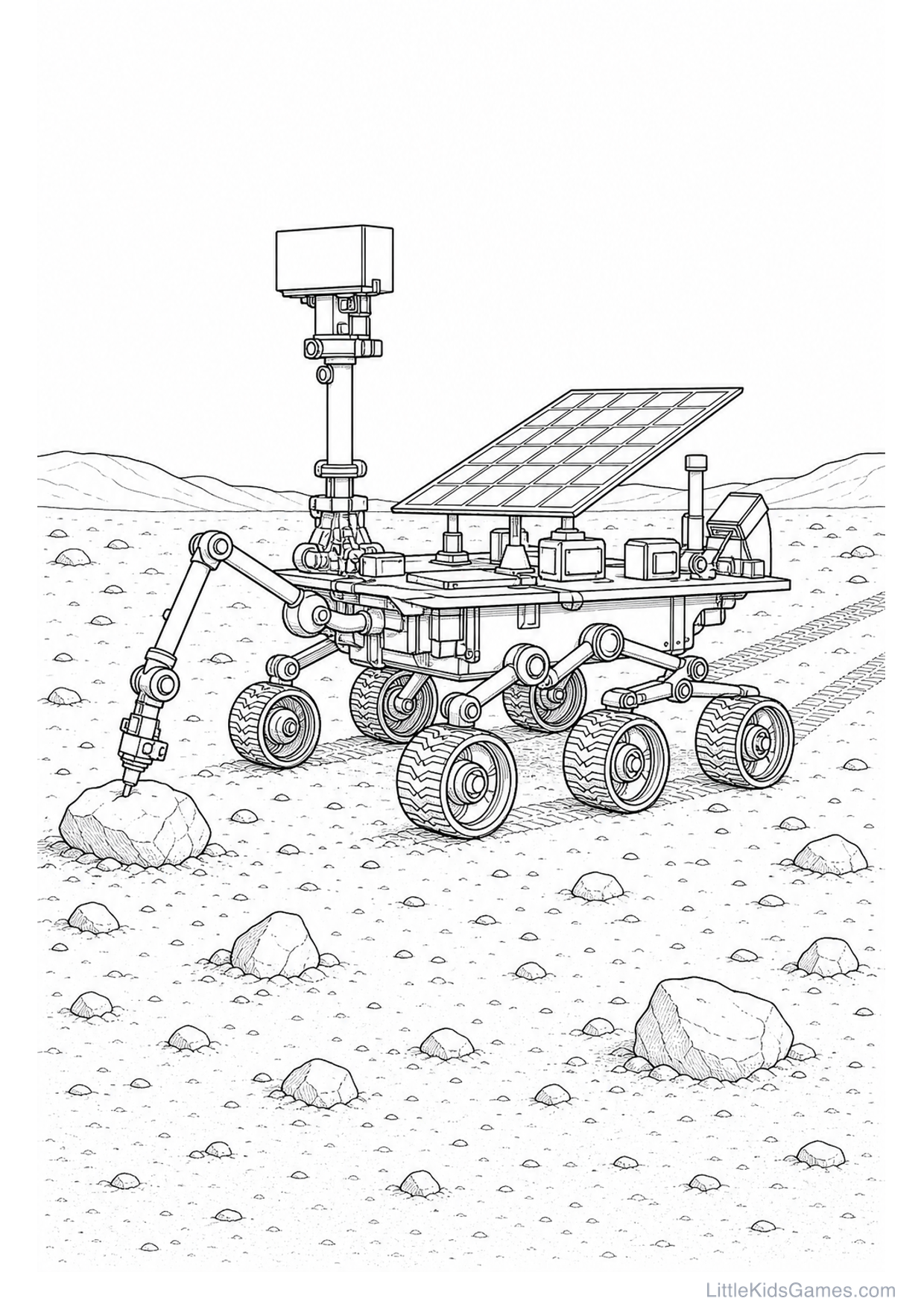 Desenho de Rover Explorador para Colorir e Imprimir