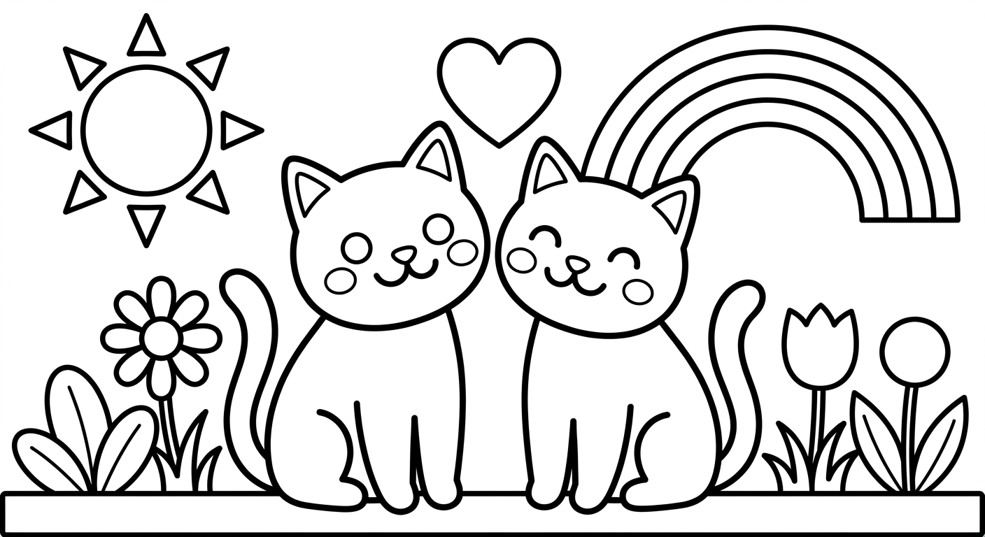 gatos enamorados