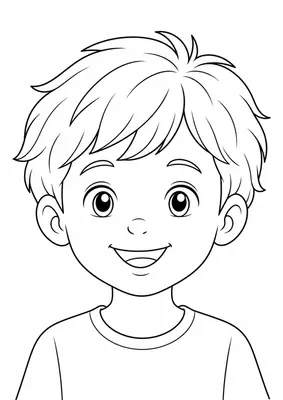 The head and hair coloring page — printable human body flashcard