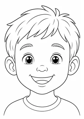 The face coloring page — printable human body flashcard