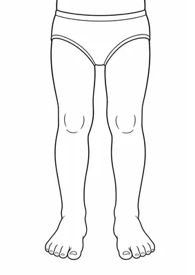 The legs coloring page — printable human body flashcard