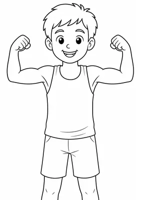 The arms coloring page — printable human body flashcard