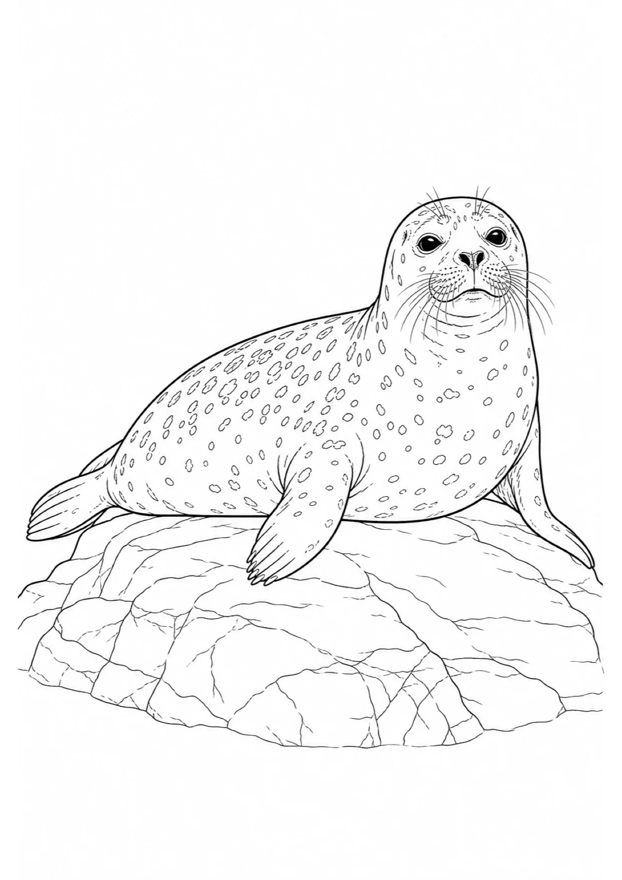 Dibujo de Foca Bebé para Colorear e Imprimir