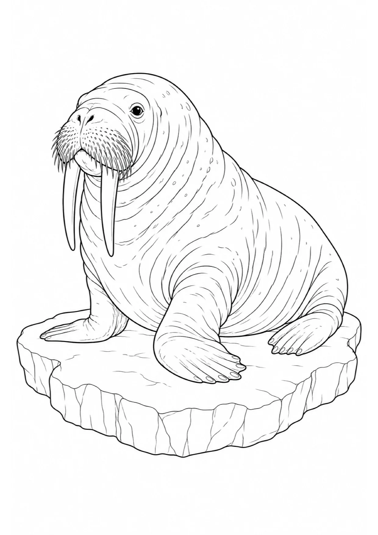 Dibujo de Morsa para Colorear e Imprimir