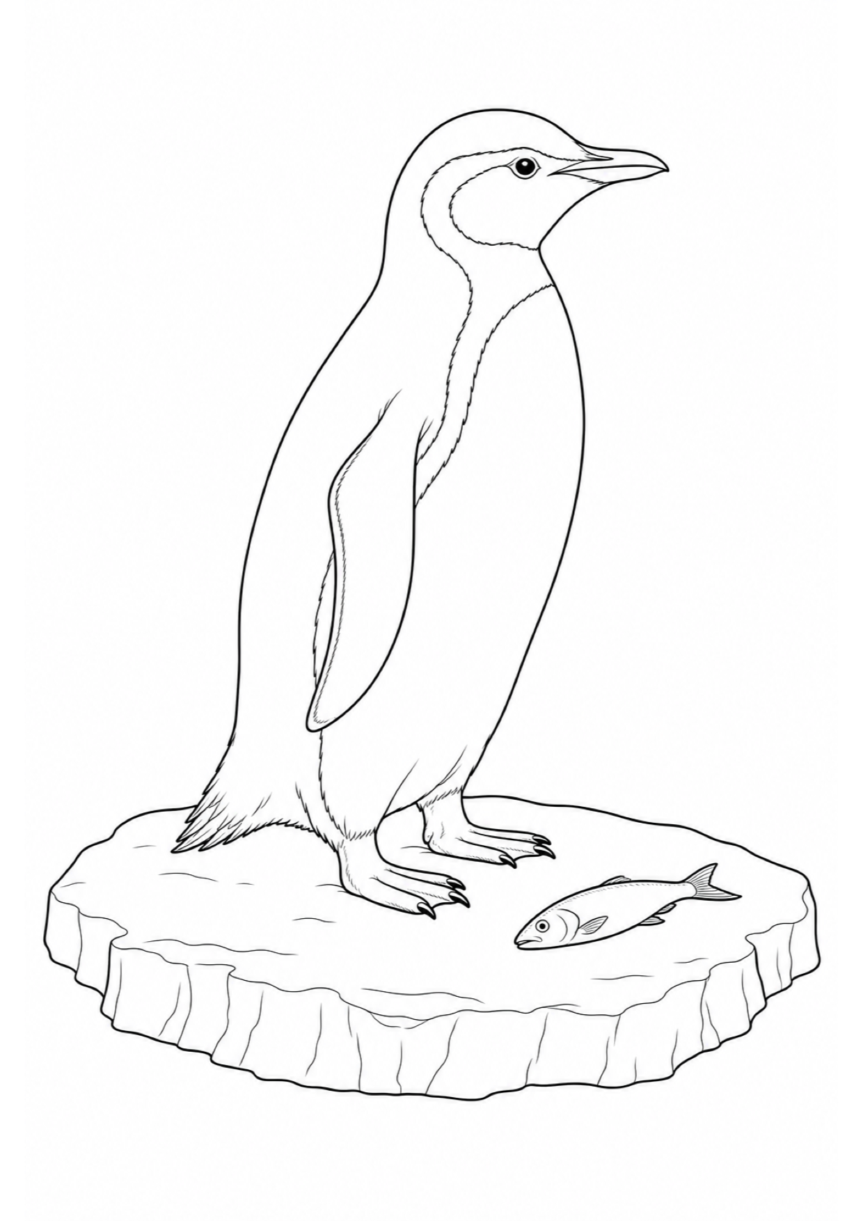 Dibujo de Pingüino para Colorear e Imprimir