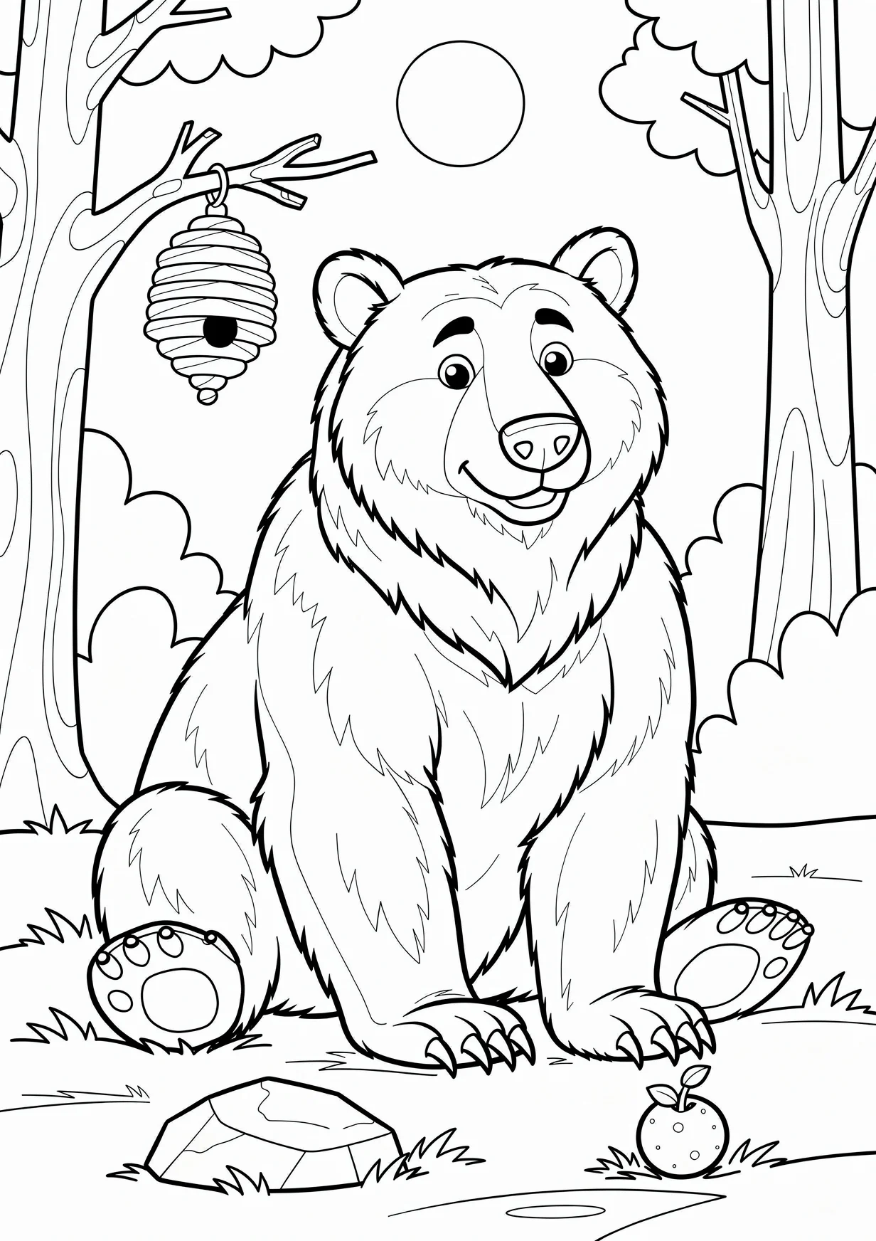 Dibujo de Oso para Colorear para Mayores de 6 Años
