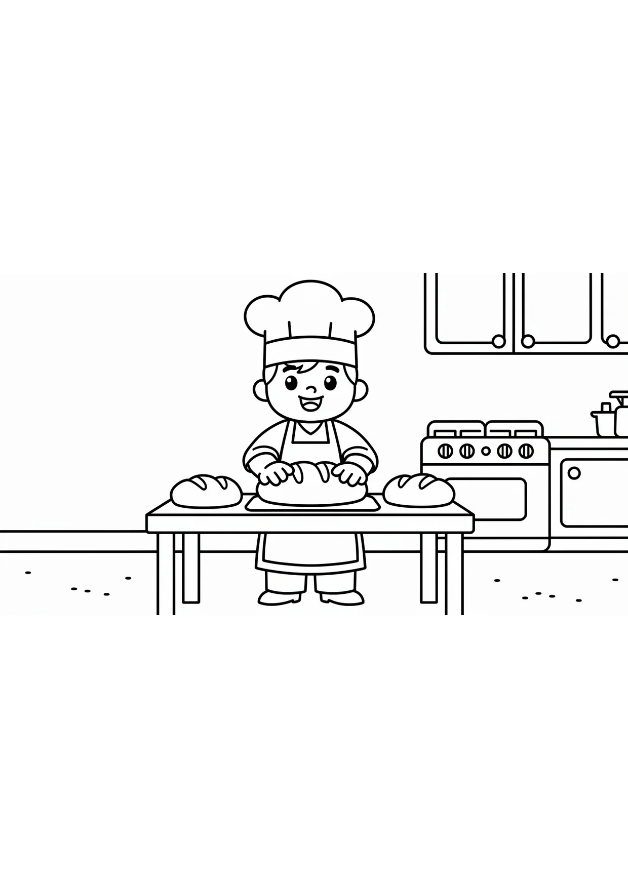 Baker Coloring Page