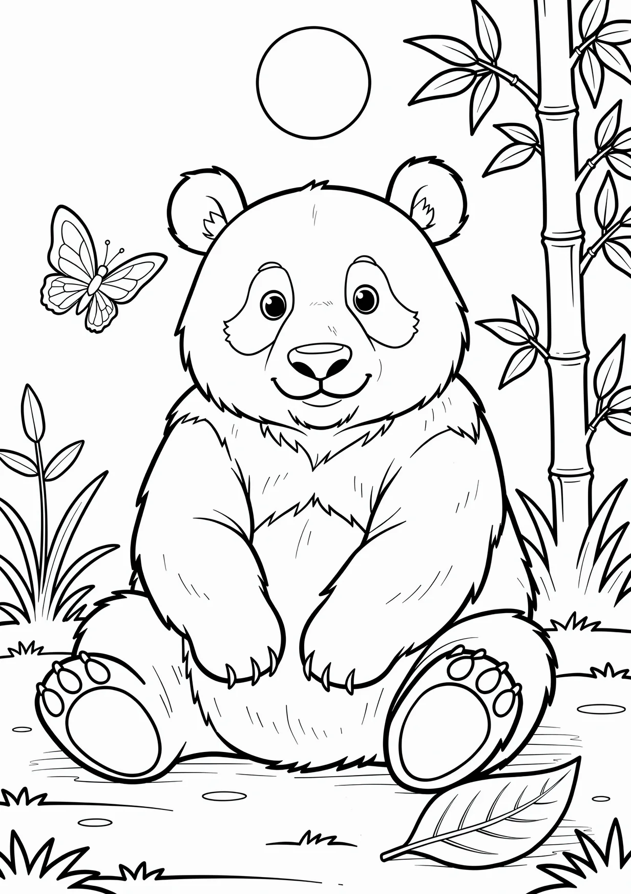 Dibujo de Panda para Colorear para Mayores de 6 Años