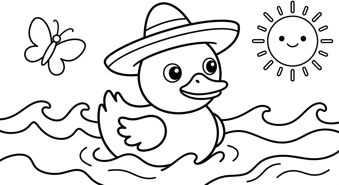 pato con sombrero