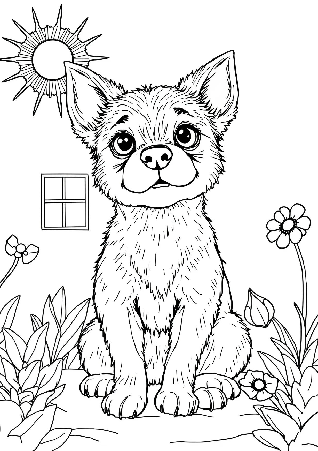 Dibujo de Perro pequeno para Colorear para Mayores de 6 Años