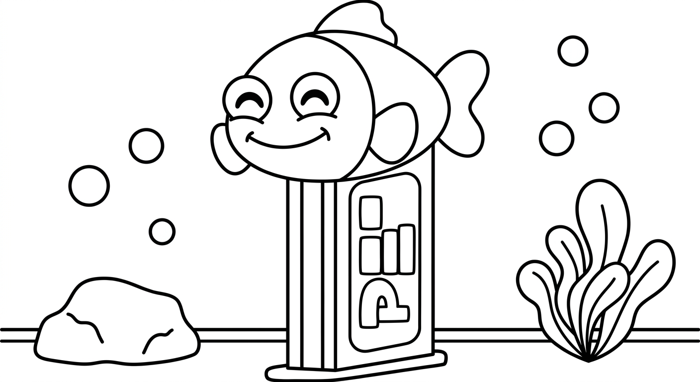 Dibujo de Pez para Colorear para Niños de 2 a 5 Años