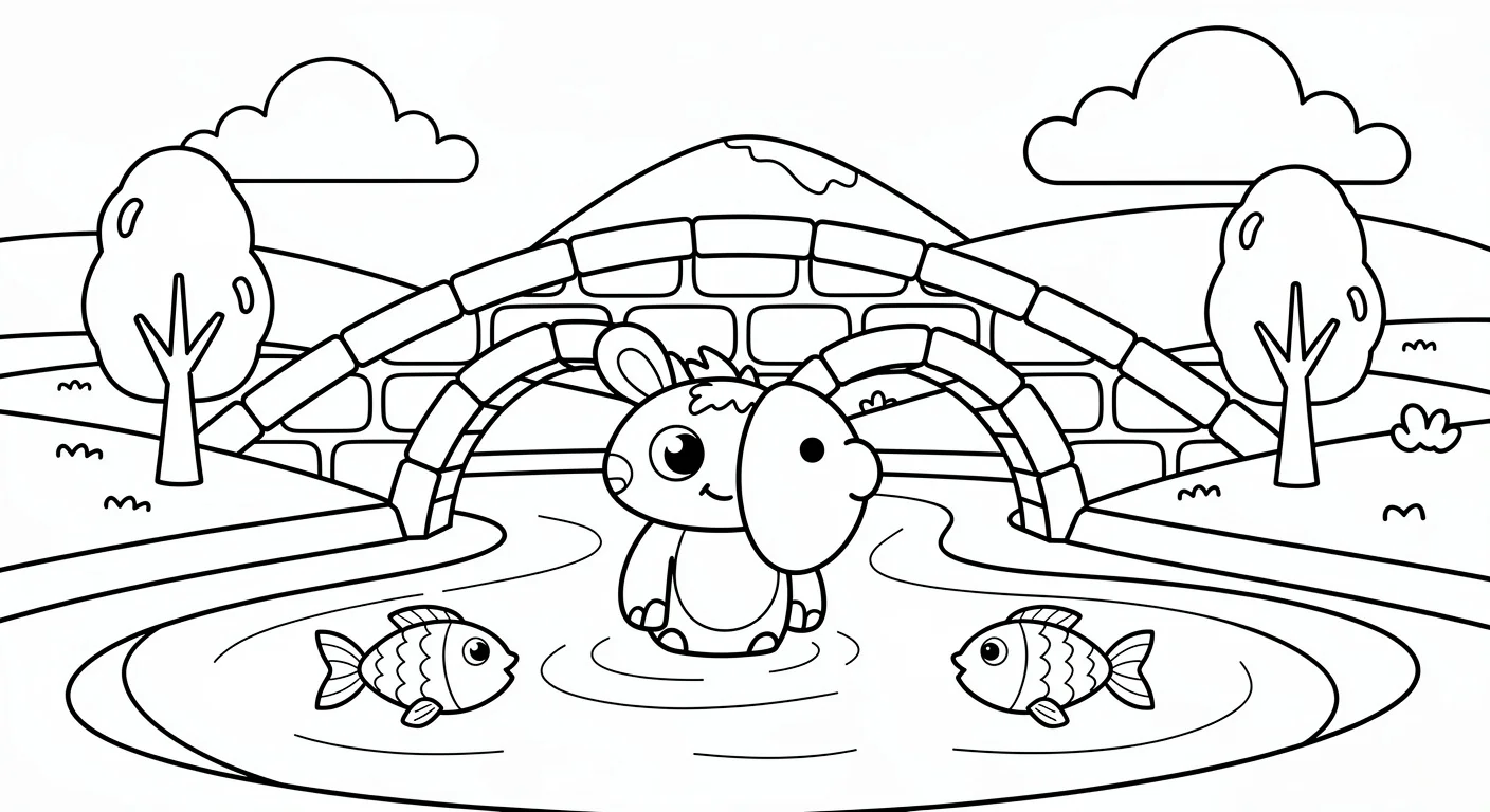 Bridge Coloring Page