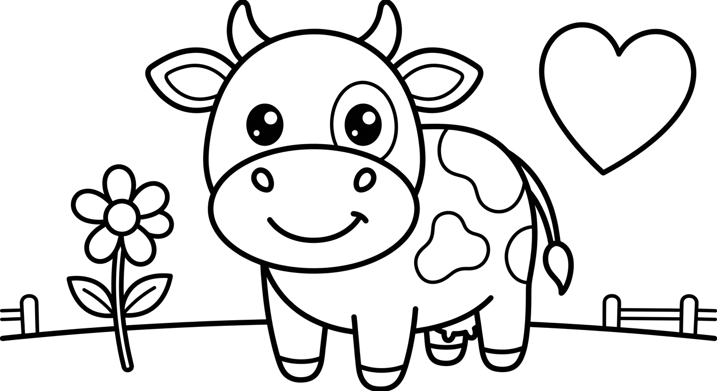 vaca caricatura kawaii