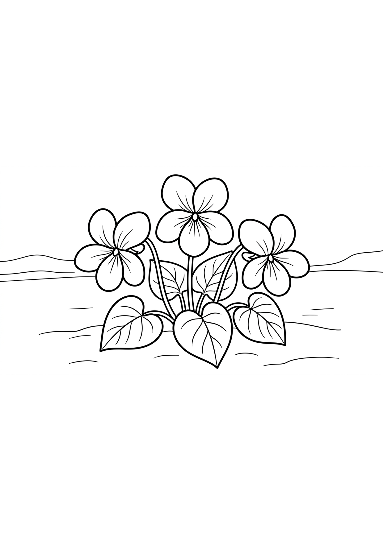 Violet Coloring Page for Kids Ages 2 to 5