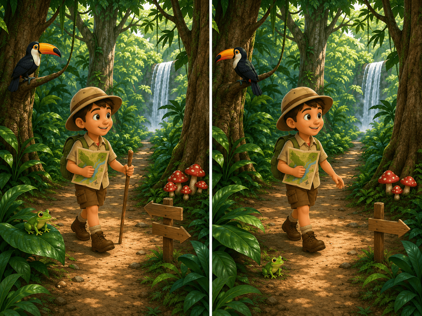 Diferenças na selva tropical