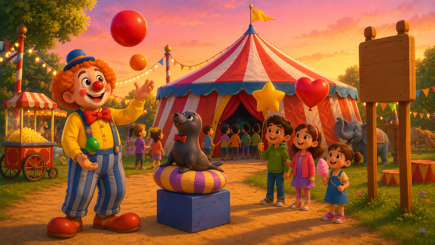 Encontrar formas no circo