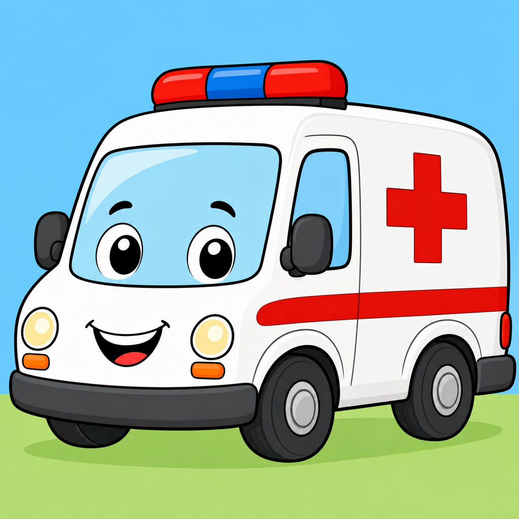 Quebra-cabeça de Ambulância para Crianças de 2 a 8 Anos (4, 9 e 16 Peças)