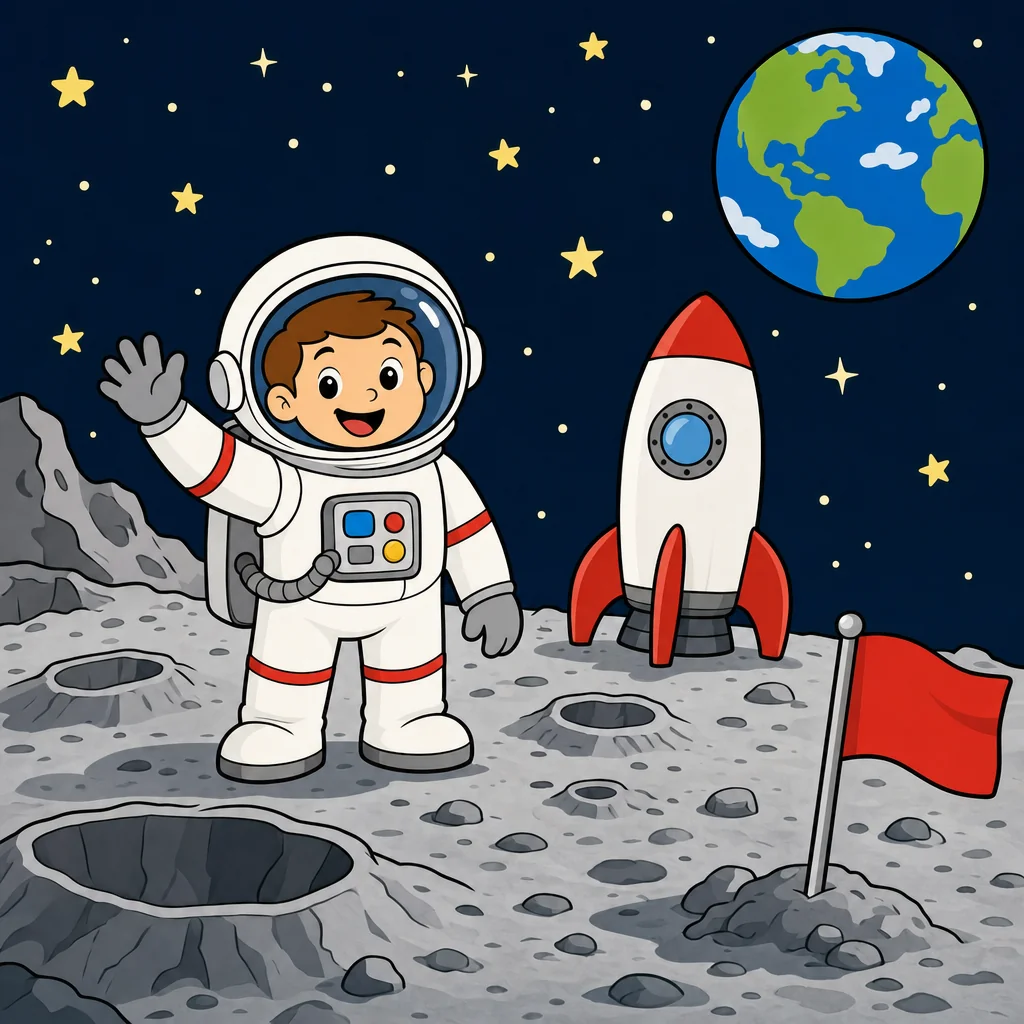 Quebra-cabeça de Astronauta para Crianças de 2 a 8 Anos (4, 9 e 16 Peças)