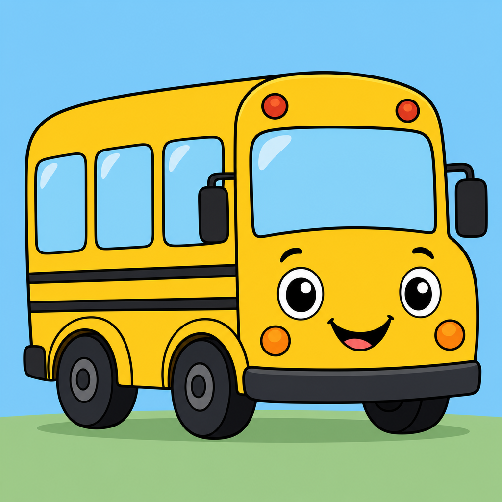 Quebra-cabeça de Ônibus Escolar para Crianças de 2 a 8 Anos (4, 9 e 16 Peças)