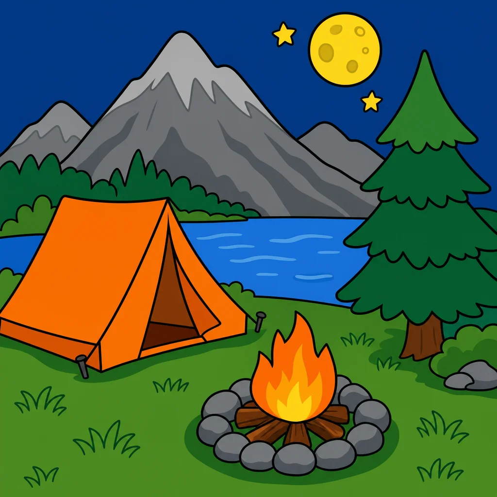 Quebra-cabeça de Acampamento para Crianças de 2 a 8 Anos (4, 9 e 16 Peças)