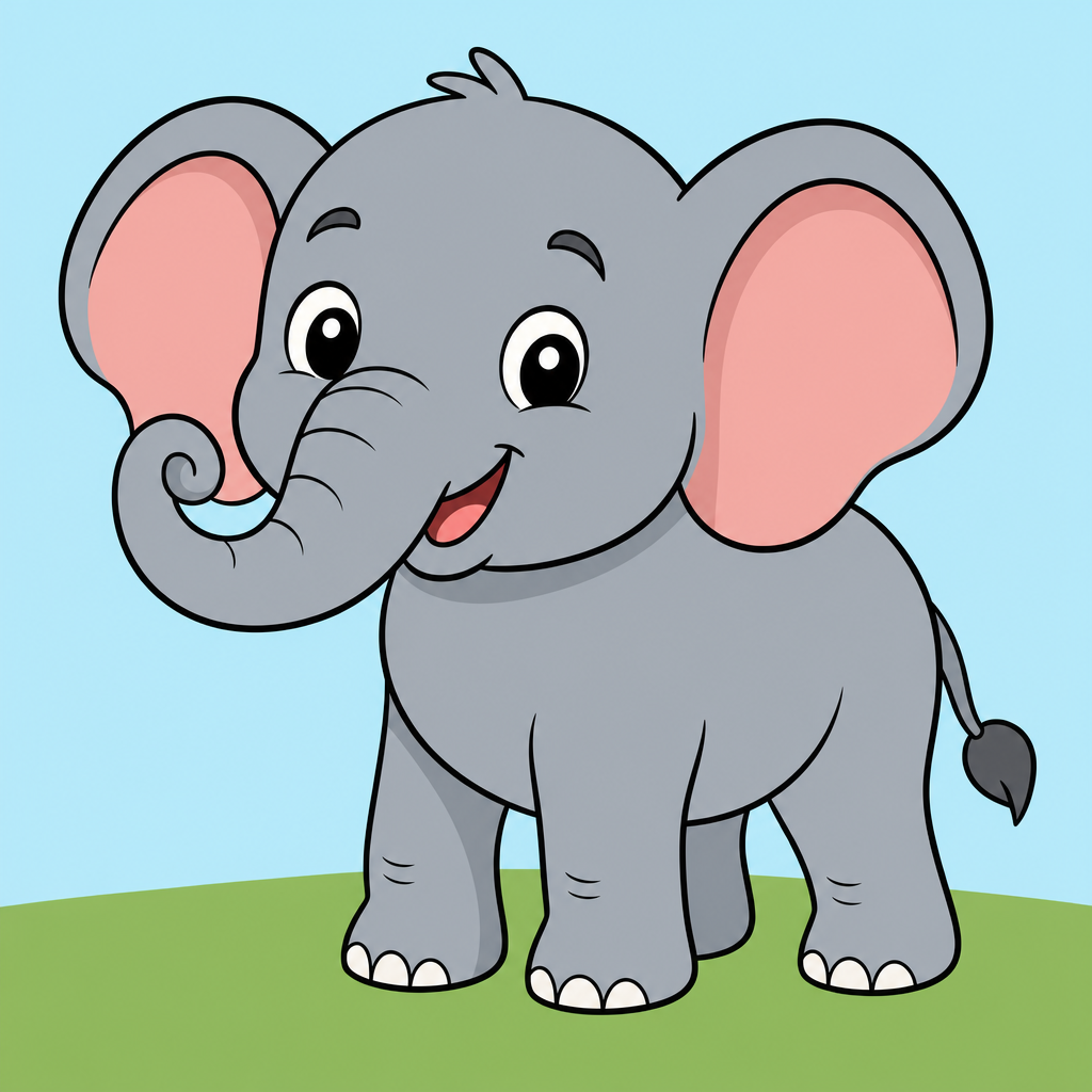 Quebra-cabeça de Elefante para Crianças de 2 a 8 Anos (4, 9 e 16 Peças)