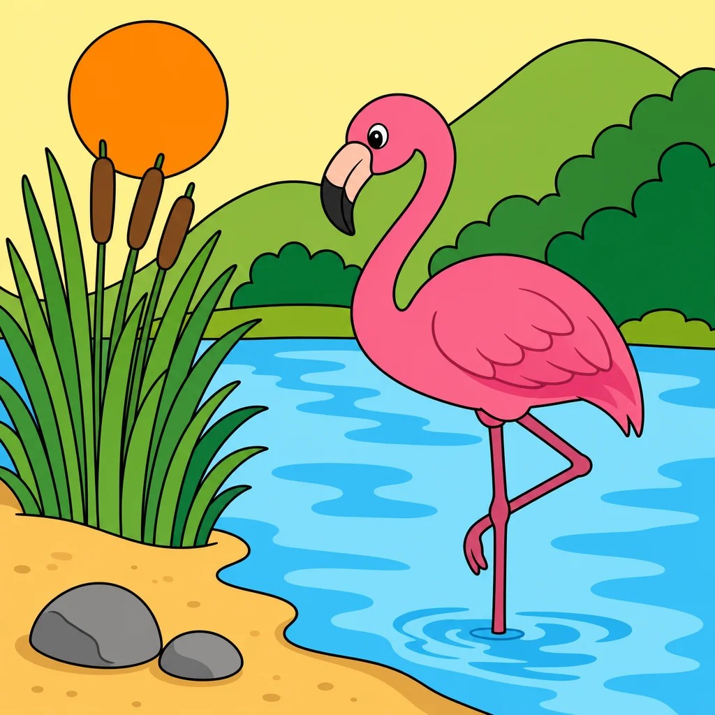 Quebra-cabeça de Flamingo para Crianças de 2 a 8 Anos (4, 9 e 16 Peças)