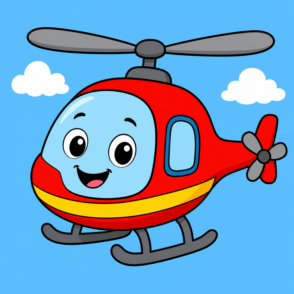 Quebra-cabeça de Helicóptero para Crianças de 2 a 8 Anos (4, 9 e 16 Peças)