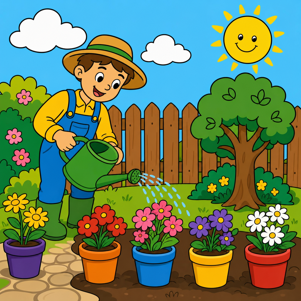 Quebra-cabeça de Jardineiro para Crianças de 2 a 8 Anos (4, 9 e 16 Peças)