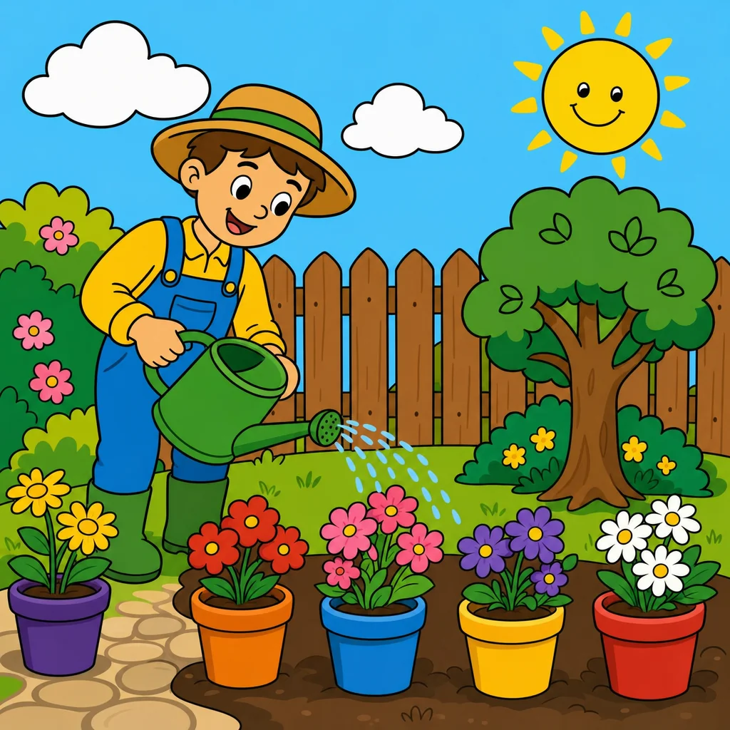 Quebra-cabeça de Jardineiro para Crianças de 2 a 8 Anos (4, 9 e 16 Peças)