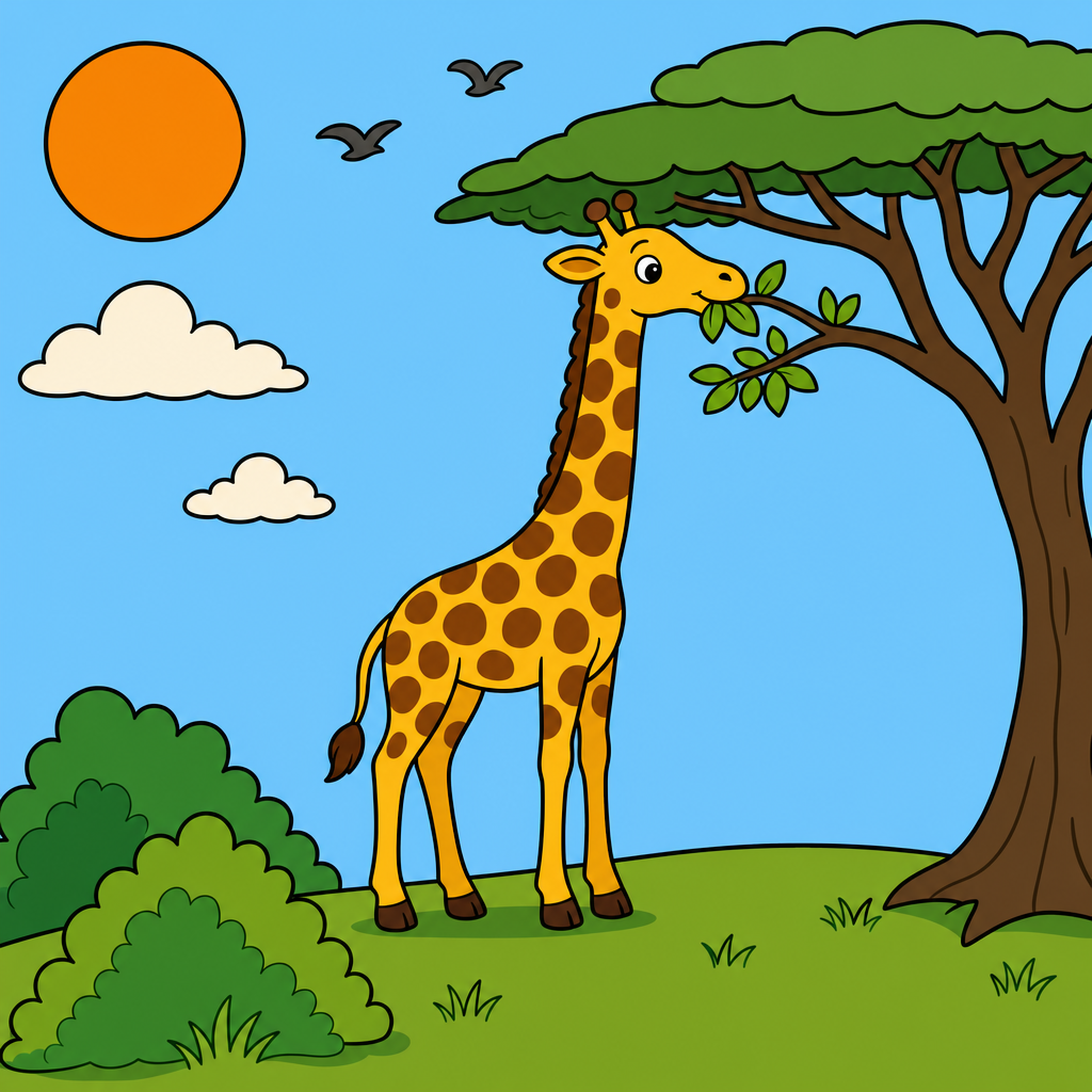 Quebra-cabeça de Girafa para Crianças de 2 a 8 Anos (4, 9 e 16 Peças)