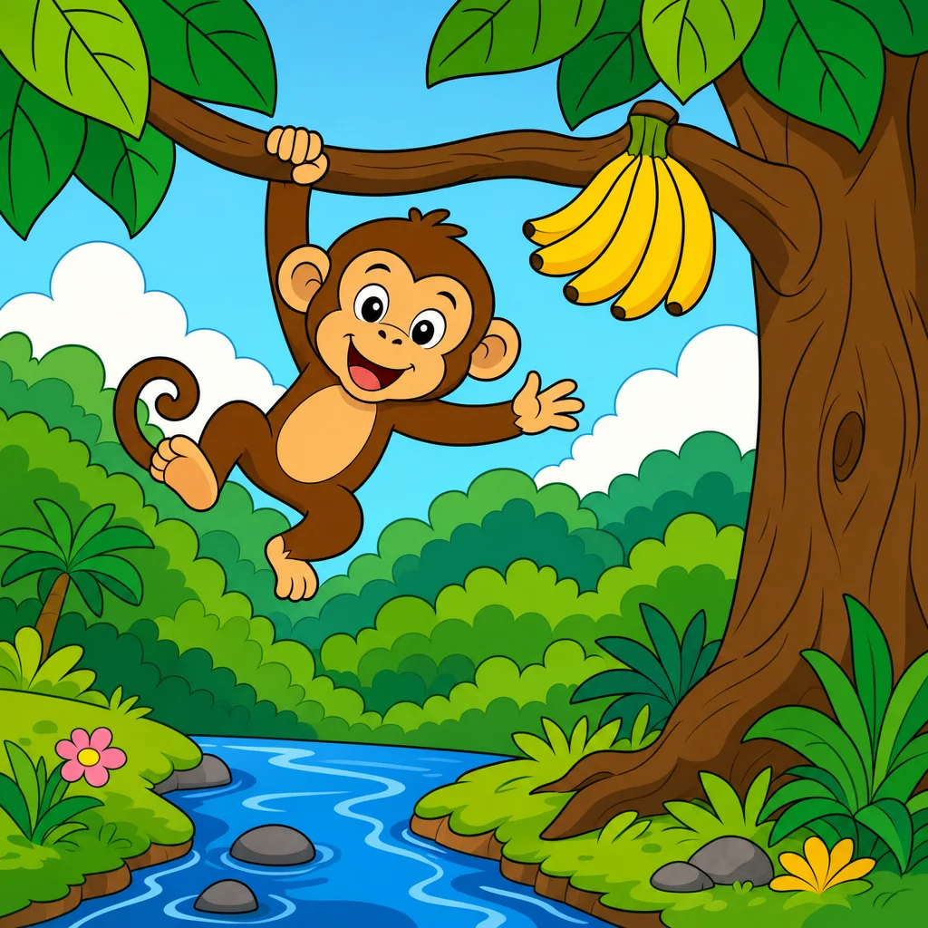 Quebra-cabeça de Macaco para Crianças de 2 a 8 Anos (4, 9 e 16 Peças)