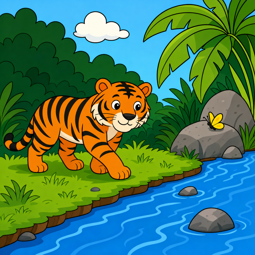 Quebra-cabeça de Tigre para Crianças de 2 a 8 Anos (4, 9 e 16 Peças)